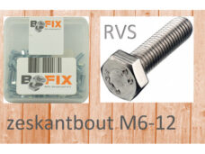 Bofix zeskantbout M6x12 RVS (50st)