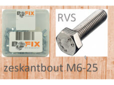 Bofix zeskantbout M6x25 RVS (50st)