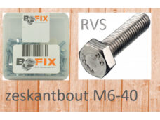Bofix zeskantbout M6x40 RVS (25st)