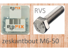 Bofix zeskantbout M6x50 RVS (25st)