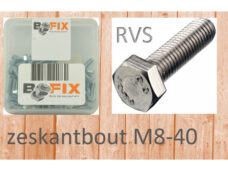 Bofix zeskantbout M8-40 RVS (12st)