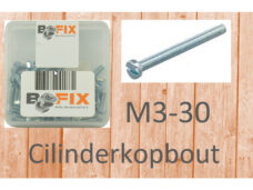 Bofix cilinderkopbout M3x30 verzinkt (50st)