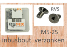 Bofix inbusbout M5x25 RVS verzonken kop (25st)