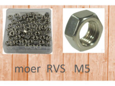 Bofix moer M5 RVS (100st)