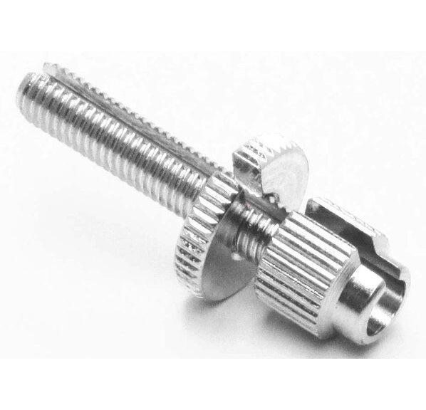 Bofix kabelstelbout met sleuf M7 kort messing (6st)