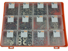 Bofix assortimentsdoos 12 vaks ringen en moeren RVS
