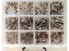 Bofix assortimentsdoos 12 vaks inbusbout+moer M8 RVS