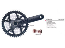Sunrace crankstel FCM954 9v 44/32/22 175mm +BB-set