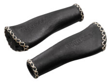 Ergotec handvatset Monaco leer 135/135mm zwart
