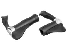 Ergotec handvatset MF2 verst. bar-ends 130/87mm zw/chroom