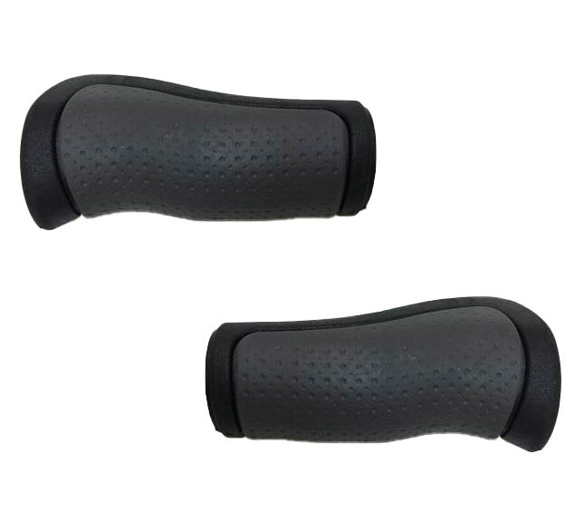 Herrmans handvatset Ergo kort 90/90mm zwart/grijs