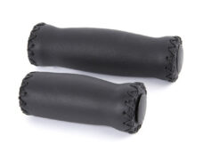Velo handvatset 90/125mm leer zwart