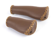 Velo handvatset 92/135mm leer donkerbruin