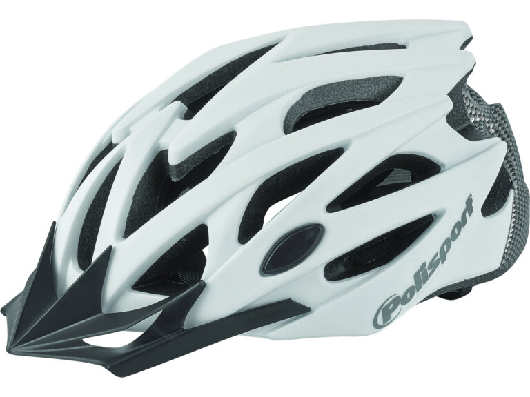 Polisport helm Twig mat wit /carbon M 55-58cm easy-lock