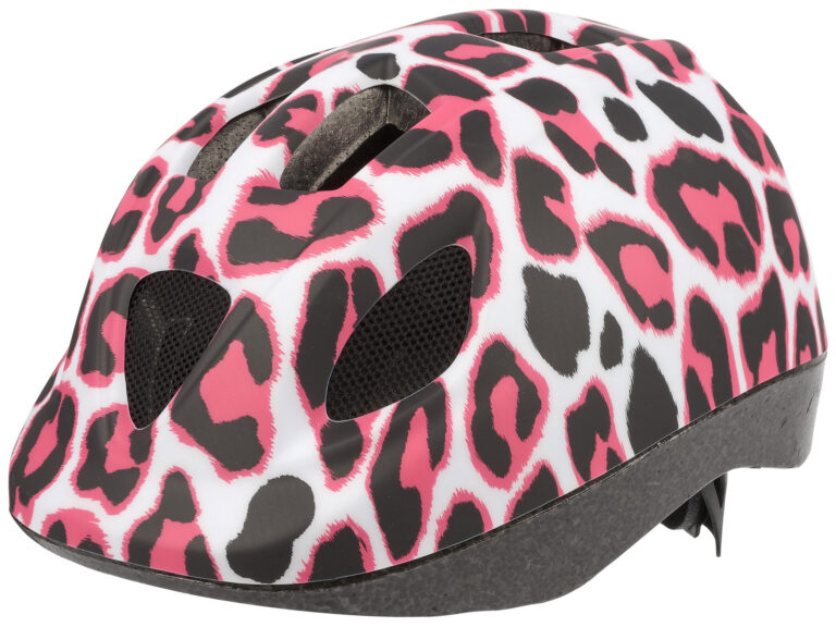 Polisport helm kinder Pinky Cheetah XS 46/53cm easy-lock