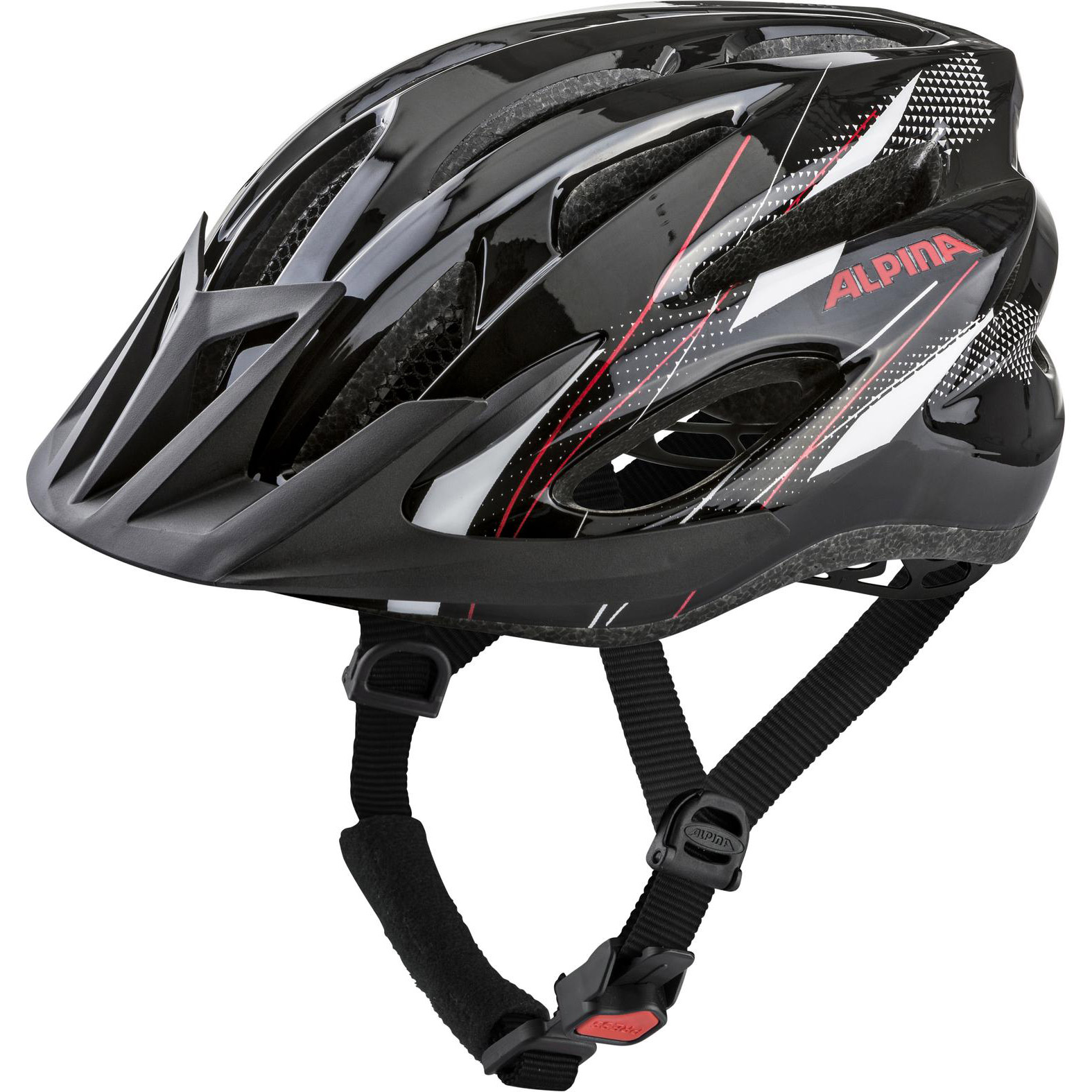 Alpina Fietshelm glans zwart