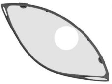 Hesling jasbeschermer 28" "Linea" met slotgat zwart