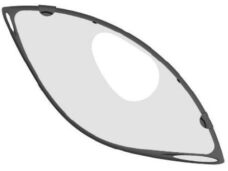 Hesling jasbeschermer 28" "Linea" met slot/remgat zwart