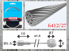 Elvedes rem binnenkabel 3500mm RVS T-nippel 6x7mm