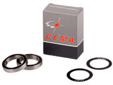 CEMA kogellager set voor 30mm bottom bracket RVS zwart