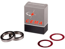 CEMA kogellager set voor 30mm bottom bracket RVS rood
