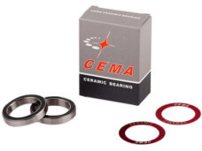 CEMA kogellager set voor 30mm bottom bracket keramisch rood