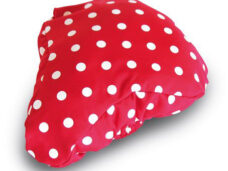 Basil zadeldek Rosa rood met witte stippen