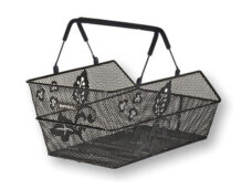 Basil Cento Flower fietsmand  achter multi zwart