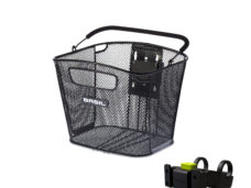 Basil mand Bold Klickfix incl. KF stuurbevestiging zwart