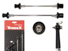 Tranz X Quickrelease set (V+A) zwart (trekas/snelspanner)
