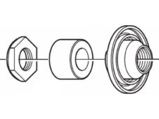 Shimano achter asconus  Deore links Y3SV98020