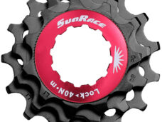 Sunrace sluitring met kransjes 12v 10/12/14T zwart