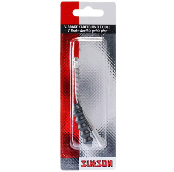 Simson remkabelbuis V-brake flexibel incl. rubber op kaart