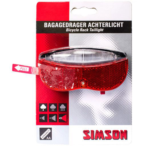 Simson achterlicht Taillight bagagedrager incl. batterijen