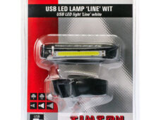 Simson koplamp Line USB LED oplaadbaar zwart op kaart