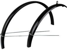 Stel spatborden 28" staal hybride 50mm zwart