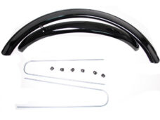 Stel spatborden 24" staal cpl.  ATB zwart