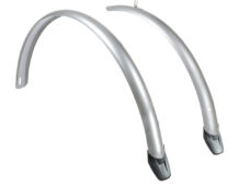 Eurofender spatbordenset 46mm 28" zonder stang zilver