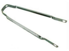 Spatbordstang 28" zilver (per stuk)