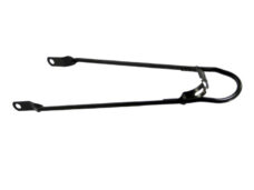 Spatbordstang 24" per stuk mat zwart met bumper