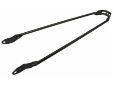 Spatbordstang 28" per stuk metallic-zilver pad bev.
