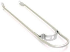 Spatbordstang 28" bumper Zilver