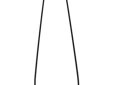 Eurofender spatbordstang 28" draad 350mm pad bev. zwart