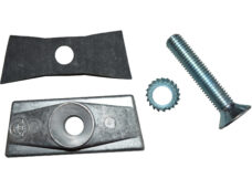 Hebie plaat middenstandaard +bout M10x55mm 69902 zilver