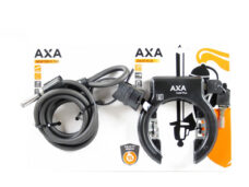 AXA veiligheidsslot Solid Plus + Newton 150 fietskabel zwart