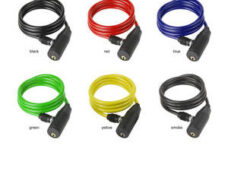 Spiraal kabelslot doos x 12 assorti kleur