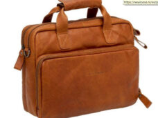New Looxs laptoptas Cali leer 17l cognac