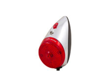 Spanninga achterlicht no.9 LED XB Batt.2x AAA Chrome Retro