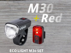 VDO verlichtingsset Eco light M30 FL USB 30 Lux + RED RL