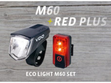 VDO verlichtingsset Eco light M60FL USB 60 Lux + RED PLUS RL